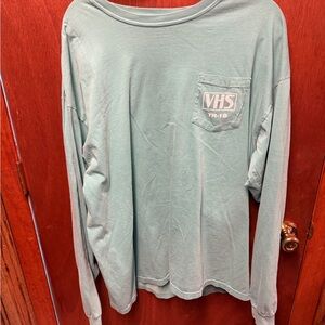 VHS Pocket Graphic Long Sleeve Tee in Sage Green